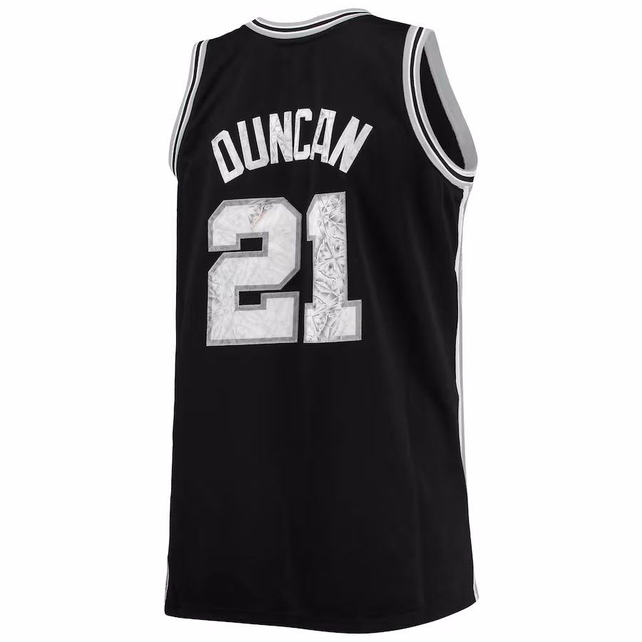 Tim Duncan, San Antonio Spurs, 1998/99, NBA 75. Jahrestag Diamond Edition, Schwarz