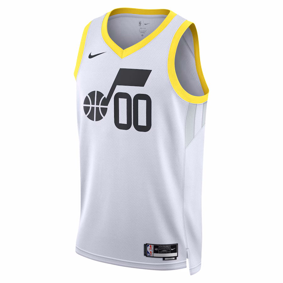 Utah Jazz Custom Jersey, Association Edition, White