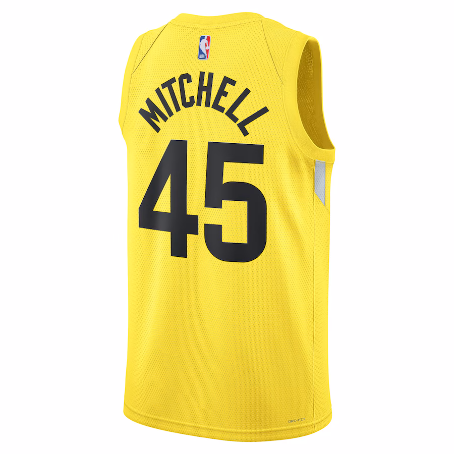 Donovan Mitchell, Utah Jazz, Icon Edition, Yellow