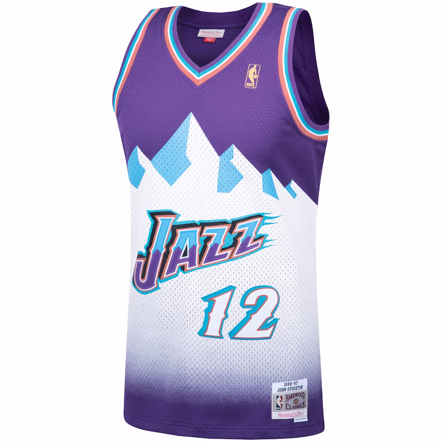 John Stockton Utah Jazz Fan-Jersey, Lila