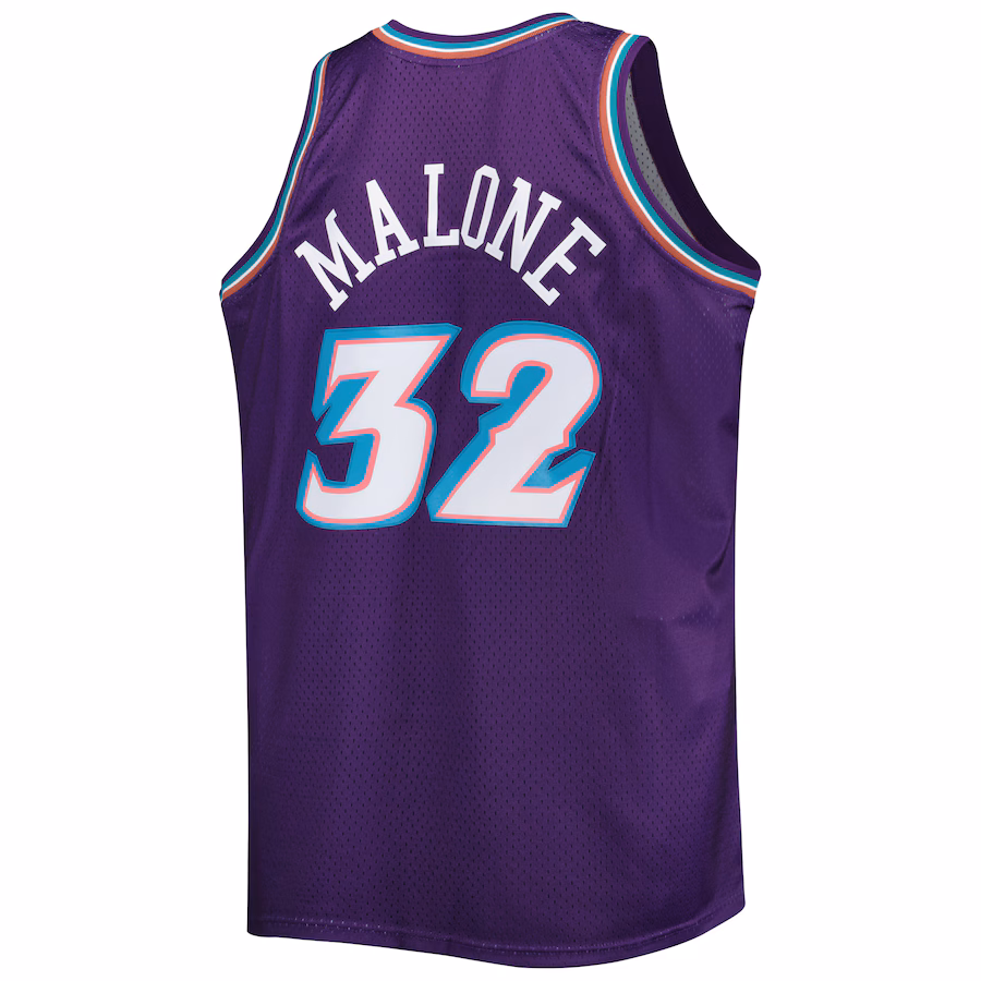 Maglia per tifosi di Karl Malone dell'Utah Jazz nel 1996/98, Viola