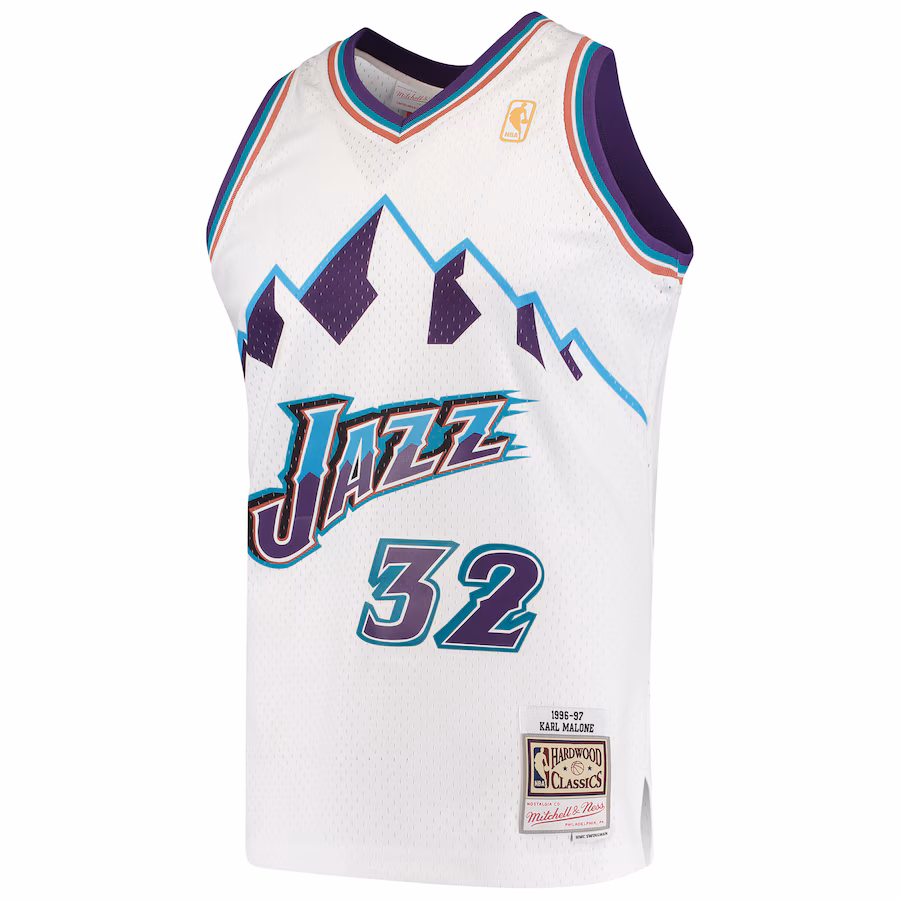 Karl Malone Utah Jazz 1996/97 White