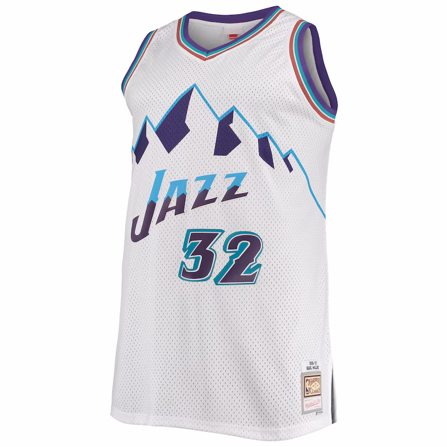 Karl Malone Utah Jazz 1996/98 Blanco